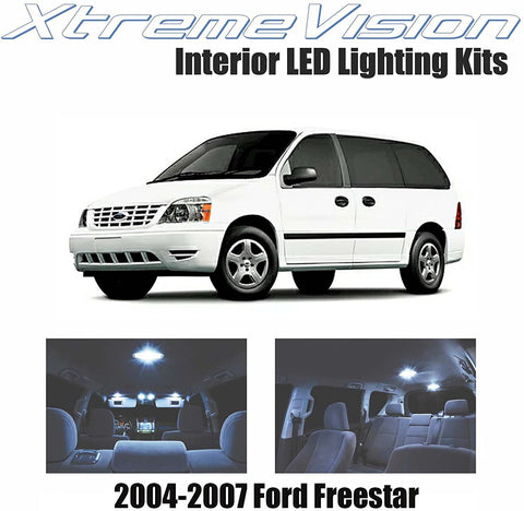 Xtremevision Interior LED for Ford Freestar 2004-2007 (4 Pieces) Cool White Interior LED Kit + Installation Tool