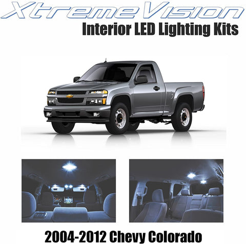 Xtremevision Interior LED for Chevrolet Colorado 2004-2012 (5 Pieces) Cool White Interior LED Kit + Installation Tool