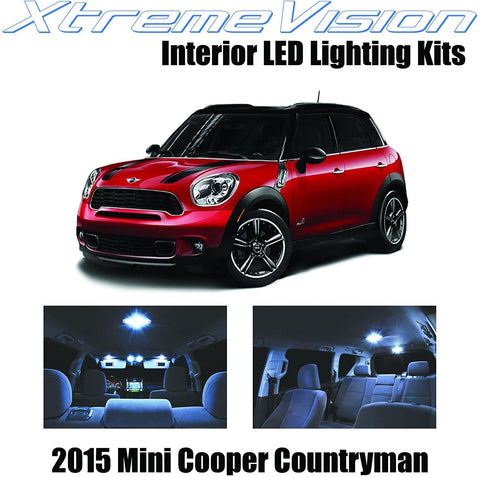 XtremeVision Interior LED for Mini Cooper Countryman 2015+ (19 Pieces) Cool White Interior LED Kit Package+ installation