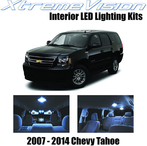 XtremeVision Interior LED for Chevrolet Tahoe 2007-2014 (12 Pieces) Cool White Interior LED Kit + Installation Tool