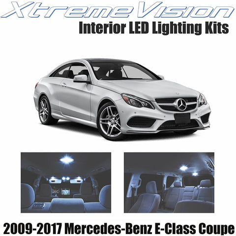 XtremeVision Interior LED for Mercedes-Benz E-Class Coupe 2009-2017 (9 Pieces) Cool White Interior LED Kit + Installation Tool