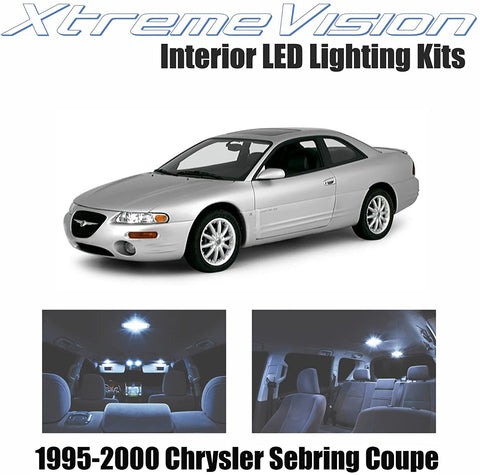 XtremeVision Interior LED for Chrysler Sebring Coupe 1995-2000 (8 Pieces)