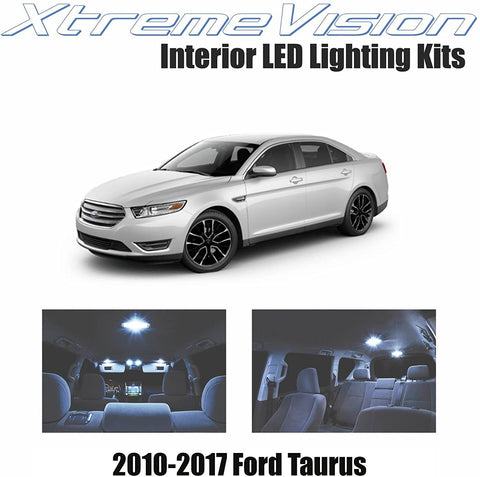 Xtremevision Interior LED for Ford Taurus 2010-2017 (5 Pieces) Cool White Interior LED Kit + Installation Tool