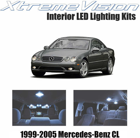 XtremeVision Interior LED for Mercedes-Benz CL 1999-2005 (14 Pieces) Cool White Interior LED Kit + Installation Tool