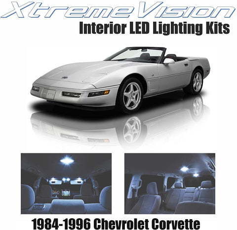 Xtremevision Interior LED for Chevrolet Corvette 1984-1996 (6 Pieces) Cool White Interior LED Kit + Installation Tool