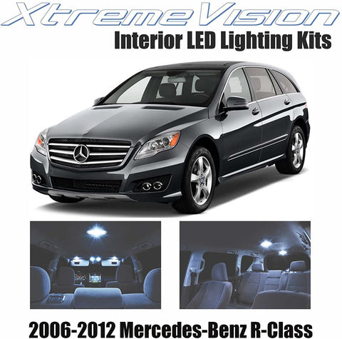 XtremeVision Interior LED for Mercedes-Benz R-Class 2006-2012 (14 Pieces) Cool White Interior LED Kit + Installation Tool