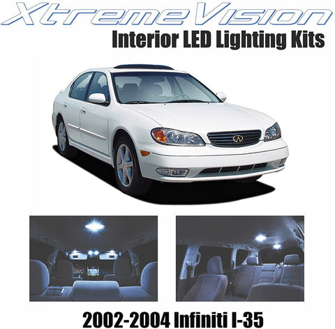 XtremeVision Interior LED for Infiniti I-35 2002-2004 (5 Pieces) Cool White Interior LED Kit + Installation Tool