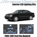 Xtremevision Interior LED for Ford Five Hundred 2005-2007 (5 Pieces) Cool White Interior LED Kit + Installation Tool