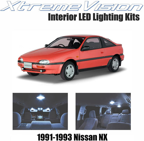 Xtremevision Interior LED for Nissan NX 1991-1993 (3 Pieces) Cool White Interior LED Kit + Installation Tool