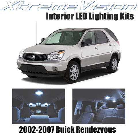 Xtremevision Interior LED for Buick Rendezvous 2002-2007 (10 Pieces) Cool White Interior LED Kit + Installation Tool