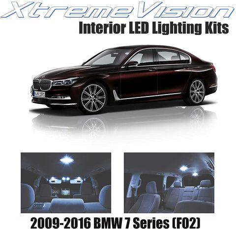XtremeVision Interior LED for BMW 7 Series (F02) 2009-2016 (14 Pieces) Cool White Interior LED Kit + Installation Tool