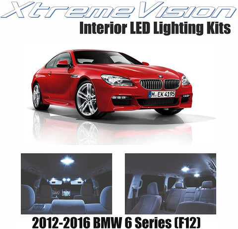 XtremeVision Interior LED for BMW 6 Series (F12) 2012-2016 (7 Pieces) Cool White Interior LED Kit + Installation Tool
