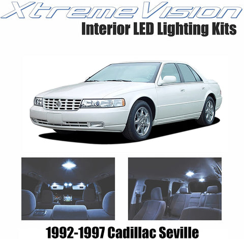 XtremeVision Interior LED for Cadillac Seville 1992-1997 (12 Pieces) Cool White Interior LED Kit + Installation Tool