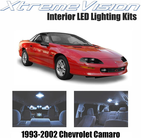 Xtremevision Interior LED for Chevrolet Camaro 1993-2002 (3 Pieces) Cool White Interior LED Kit + Installation Tool
