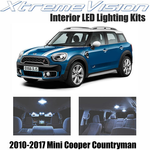 XtremeVision Interior LED for Mini Cooper Countryman 2010-2017 (8 Pieces) Cool White Interior LED Kit + Installation Tool