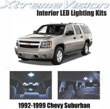 Xtremevision Interior LED for Chevy Suburban 1992-1999 (15 Pieces) Cool White Interior LED Kit + Installation Tool