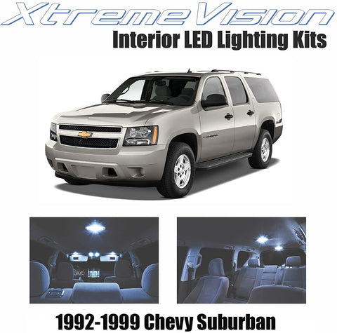 Xtremevision Interior LED for Chevy Suburban 1992-1999 (15 Pieces)