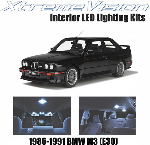 XtremeVision Interior LED for BMW M3 (E30) 1986-1991 (4 Pieces) Cool White Interior LED Kit + Installation Tool