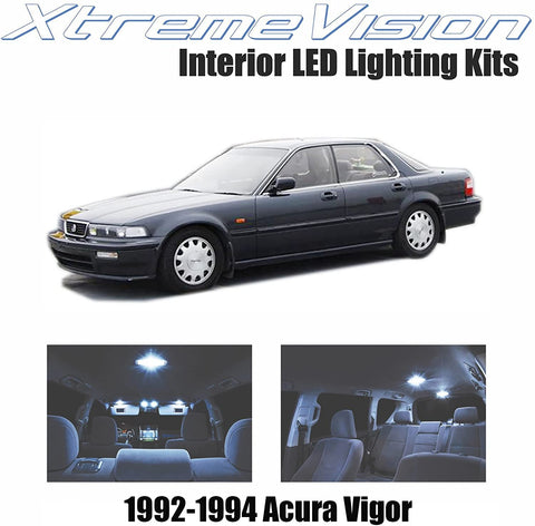 XtremeVision LED for Acura Vigor 1992-1994 (5 Pieces) Cool White Premium Interior LED Kit Package + Installation Tool
