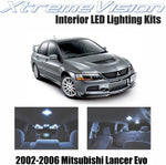 Xtremevision Interior LED for Mitsubishi Lancer Evolution 2002-2006 (4 Pieces) Cool White Interior LED Kit + Installation Tool