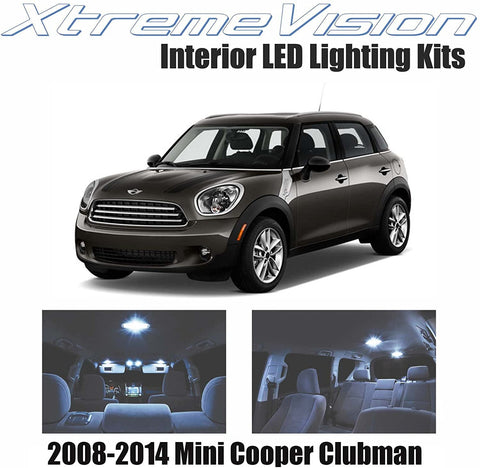 Xtremevision Interior LED for Mini Cooper Clubman 2008-2014 (7 Pieces) Cool White Interior LED Kit + Installation Tool