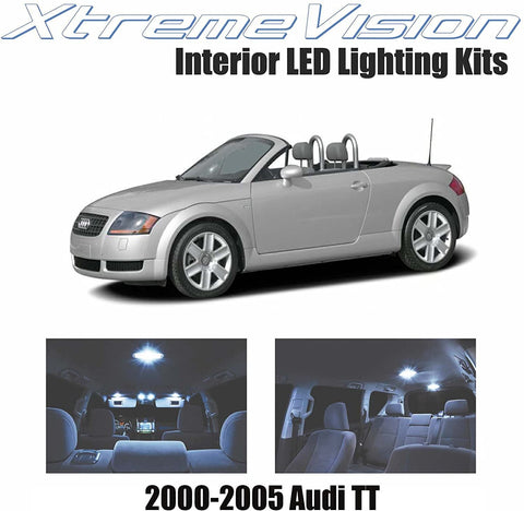 XtremeVision LED for Audi TT 2000-2005 (8 Pieces) Cool White Premium Interior LED Kit Package + Installation Tool