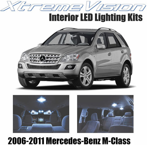 XtremeVision Interior LED for Mercedes-Benz M-Class 2006-2011 (11 Pieces) Cool White Interior LED Kit + Installation Tool