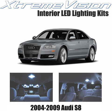 XtremeVision LED for Audi S8 2004-2009 (16 Pieces) Cool White Premium Interior LED Kit Package + Installation Tool