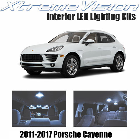 XtremeVision Interior LED for Porsche Cayenne 2011-2017 (13 Pieces) Cool White Interior LED Kit + Installation Tool