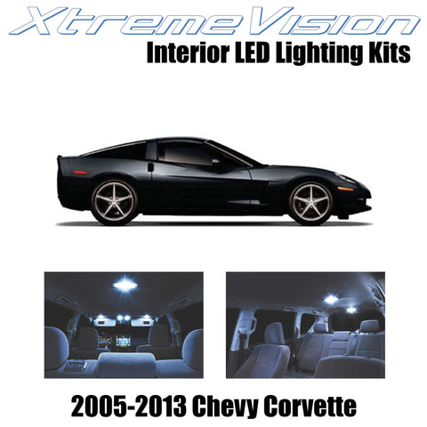 XtremeVision Interior LED for Chevy Corvette 2005-2013 (10 Pieces) Cool White In