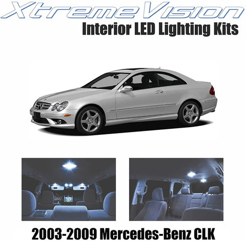 Xtremevision Interior LED for Mercedes-Benz CLK 2003-2009 (10 Pieces) Cool White Interior LED Kit + Installation Tool