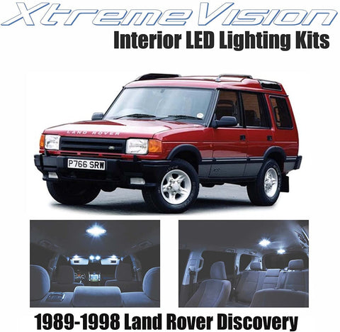 Xtremevision Interior LED for Land Rover Discovery 1989-1998 (14 Pieces) Cool White Interior LED Kit + Installation Tool