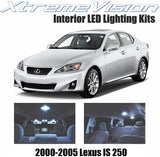 Xtremevision Interior LED for Lexus is 250 2000-2005 (6 Pieces) Cool White Interior LED Kit + Installation Tool