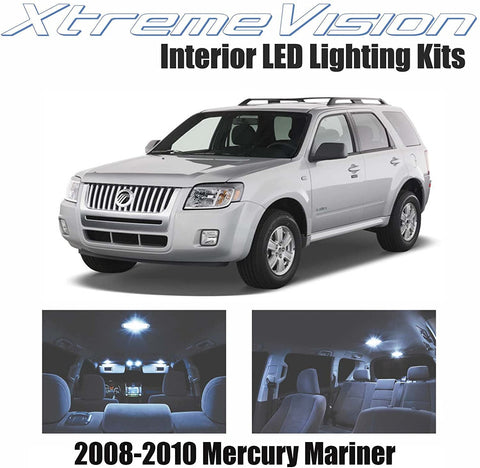 Xtremevision Interior LED for Mercury Mariner 2008-2010 (6 Pieces) Cool White Interior LED Kit + Installation Tool