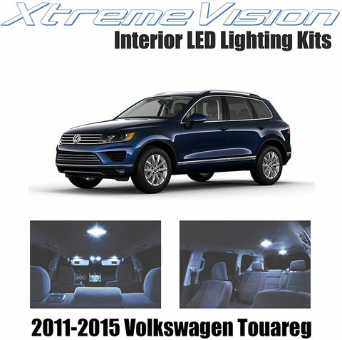 XtremeVision Interior LED for Volkswagen Touareg 2011-2015 (T3) (21 Pieces) Cool White Interior LED Kit + Installation Tool