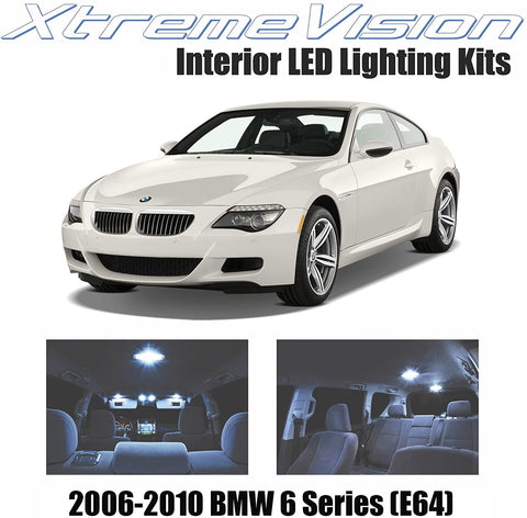 XtremeVision Interior LED for BMW 6 Series (E64) 2006-2010 (7 Pieces) Cool White Interior LED Kit + Installation Tool