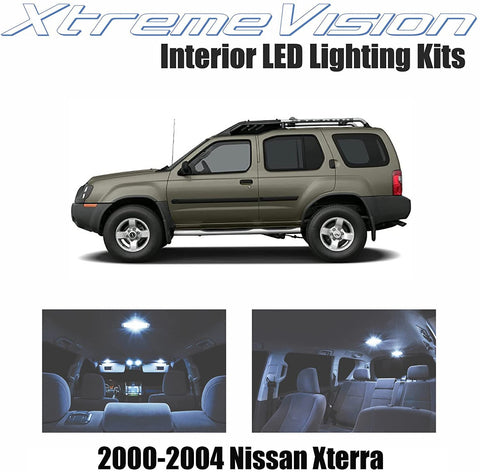 Xtremevision Interior LED for Nissan Xterra 2000-2004 (3 Pieces) Cool White Interior LED Kit + Installation Tool