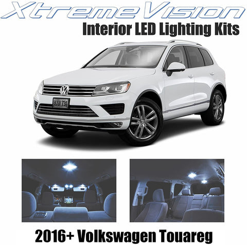 XtremeVision Interior LED for Volkswagen Touareg 2016+ (T4) (21 Pieces) Cool White Interior LED Kit + Installation Tool