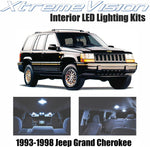 Xtremevision Interior LED for Jeep Grand Cherokee 1993-1998 (9 Pieces) Cool White Interior LED Kit + Installation Tool