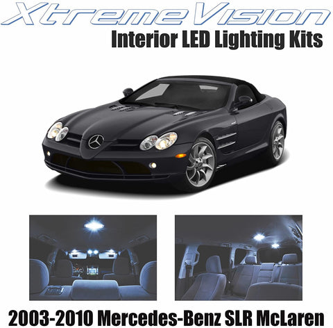 XtremeVision Interior LED for Mercedes-Benz SLR McLaren 2003-2010 (4 Pieces) Cool White Interior LED Kit + Installation Tool