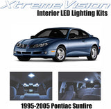 XtremeVision Interior LED for Pontiac Sunfire (Coupe, Sedan, Convertible) 1995-2005 (6 Pieces) Cool White Interior LED Kit + Installation Tool