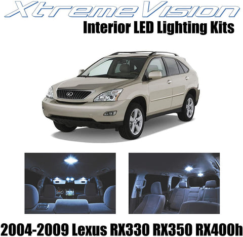 XtremeVision Interior LED for Lexus RX 2004-2009 (14 Pieces) Cool White Interior LED Kit Package+Installation Tool