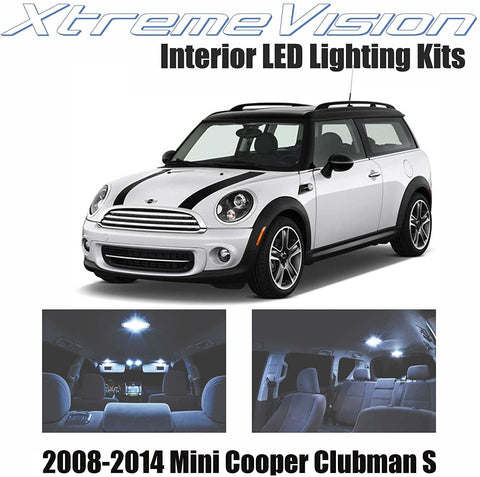 Xtremevision Interior LED for Mini Cooper Clubman S 2008-2014 (7 Pieces) Cool White Interior LED Kit + Installation Tool