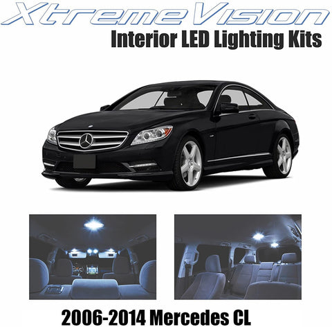 XtremeVision Interior LED for Mercedes-Benz CL 2006-2014 (11 Pieces) Cool White Interior LED Kit + Installation Tool