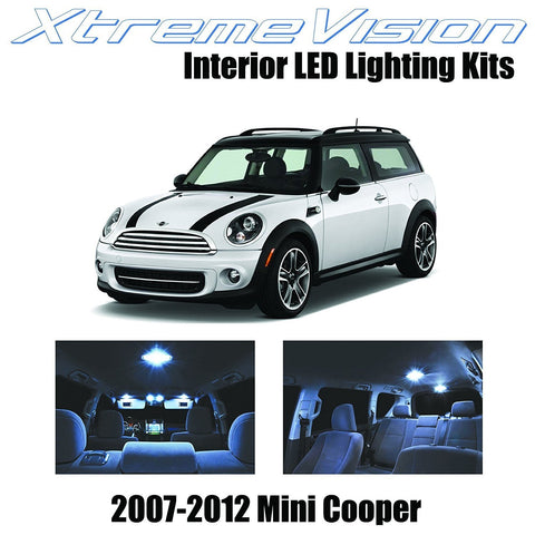 XtremeVision LED for Mini Cooper 2007-2012 (10 Pieces) Cool White Premium Interior LED Kit Package+installation