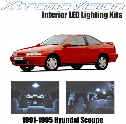 XtremeVision Interior LED for Hyundai Scoupe 1991-1995 (6 Pieces)
