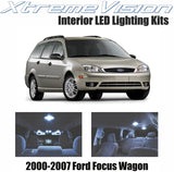 Xtremevision Interior LED for Ford Focus Wagon 2000-2007 (4 Pieces) Cool White Interior LED Kit + Installation Tool