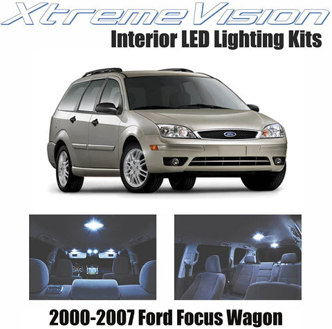 Xtremevision Interior LED for Ford Focus Wagon 2000-2007 (4 Pieces)