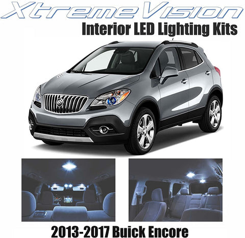 XtremeVision Interior LED for Buick Encore 2013-2017 (5 Pieces) Cool White Interior LED Kit + Installation Tool