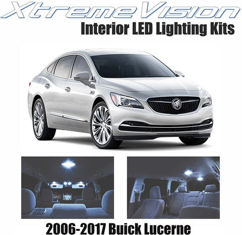 Xtremevision Interior LED for Buick Lucerne 2006-2017 (4 Pieces) Cool White Interior LED Kit + Installation Tool